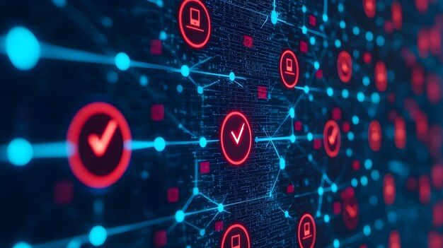 Digital lock and shield icon over a cryptocurrency background